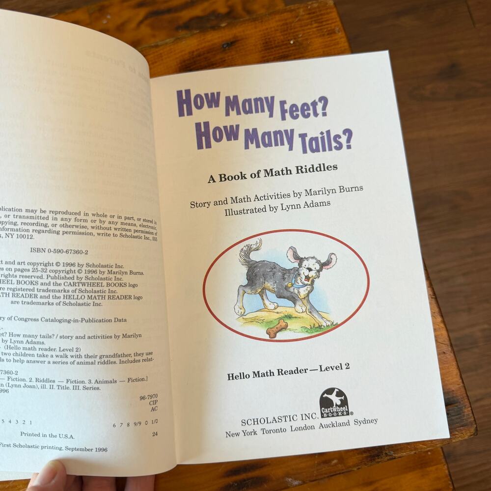 Vintage 1996 How Many Feet? How Many Tails? A Book Of Math Riddles Paperback - Picture 3 of 10